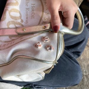 Home pinch meow bunny pin handmade polymer clay